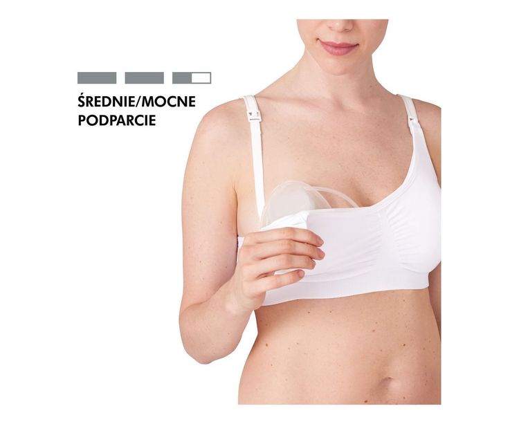 Сутиен За Кърмене И Изцеждане 3В1 S Бял --- BebeMama