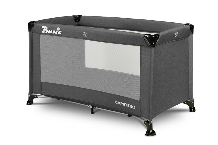 Сгъваема Кошара За Пътуване 1 Ниво Basic Graphite Caretero --- BebeMama