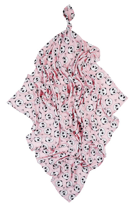 Бамбукова Пелена 75X75 Panda Pink --- BebeMama