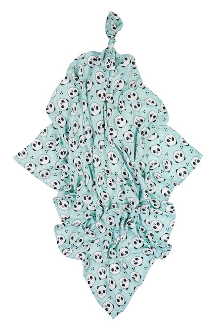 Bambusz Pelenka 30x30 Panda Mint