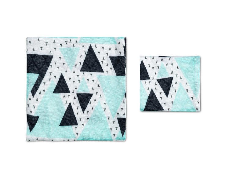Комплект Бамбукови Пелени 30X35/ 75X75 - Триъгълник --- BebeMama