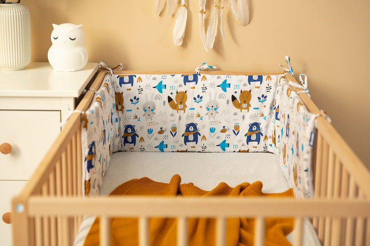 Обиколник За Детска Кошара - Горски Животни -Светло Сив --- BebeMama