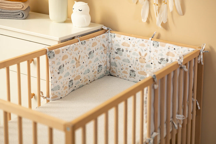 Обиколник За Детска Кошара- Бухал- Светло Сив --- BebeMama