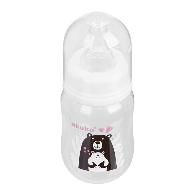 Sticlă 125 ml Ursuleț Alb-Negru
