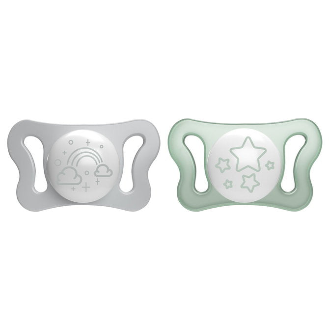 Залъгалка Physio Micro Glowing Silicone 0-2 - 2 Бр. --- BebeMama