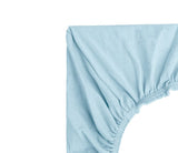 Cearșaf de pătuț Next To Me din bambus, albastru, 90x40cm