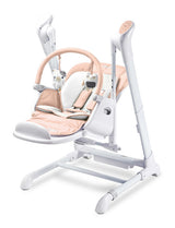 Scaun înalt și balansoar electric 2 în 1, roz indigo, Caretero