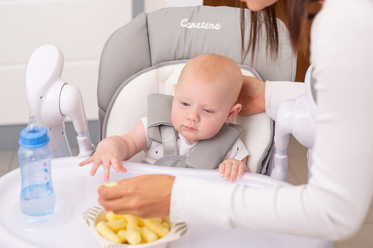 Scaun înalt și balansoar electric 2 în 1, roz indigo, Caretero