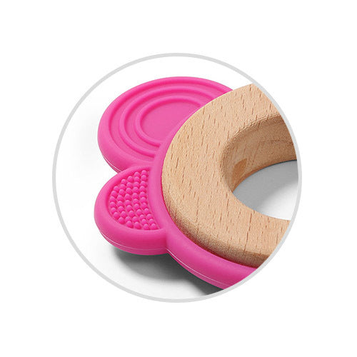 Дървена И Силиконова Гризалка Пеперуда --- BebeMama