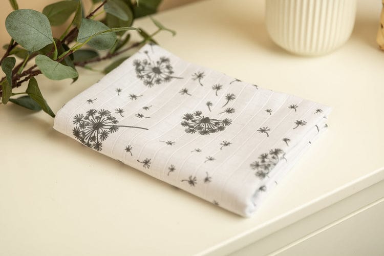 Pătură dublă din muselină, păpădii, 80x100cm