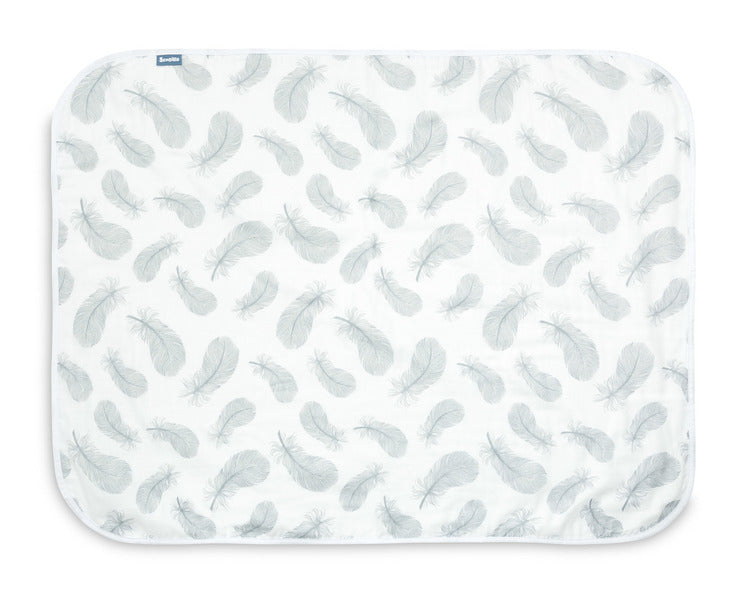 Муселинова Пелена С Пера / Бяло 80X100См --- BebeMama