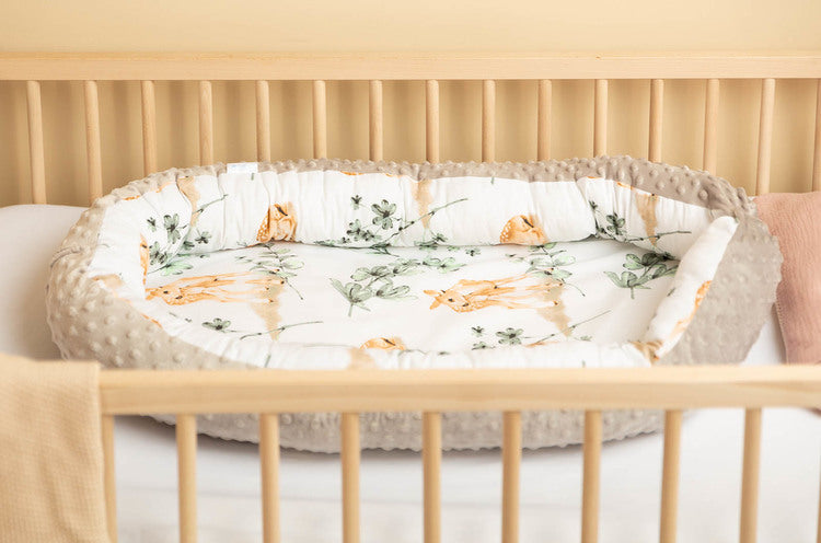 Бебешко Гнездо Minky 70X30 Сребърни Еленчета --- BebeMama