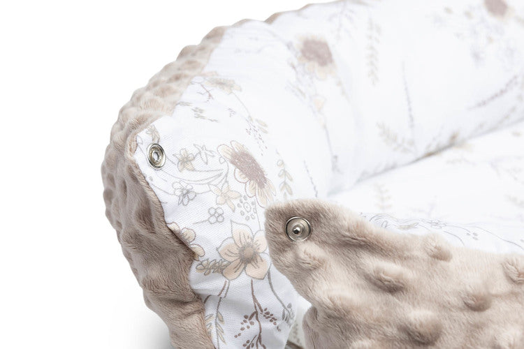 Бебешко Гнездо 70X30 Светлокафява Бродерия --- BebeMama