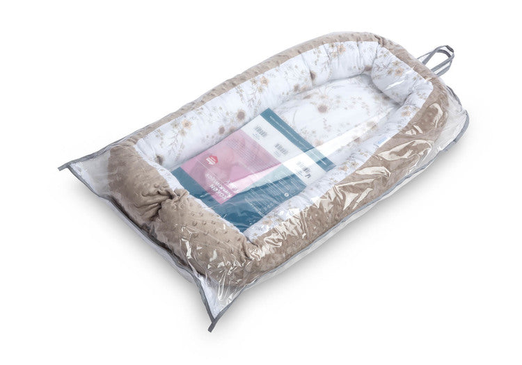 Бебешко Гнездо 70X30 Светлокафява Бродерия --- BebeMama