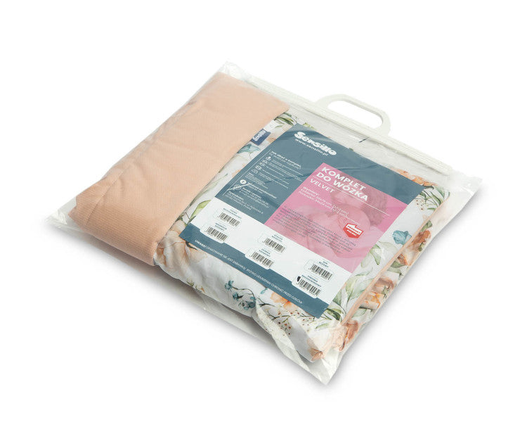 КомплектЗа Количка От Кадифе- Божур --- BebeMama