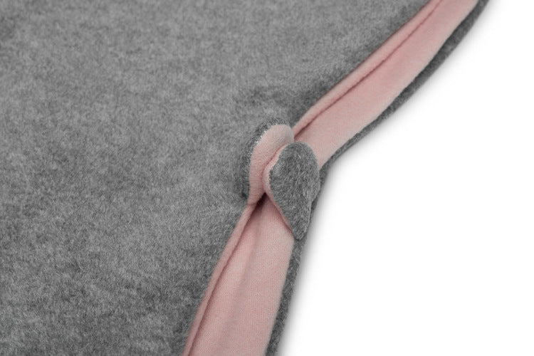 Пончо Сиво Меланж / Розово --- BebeMama