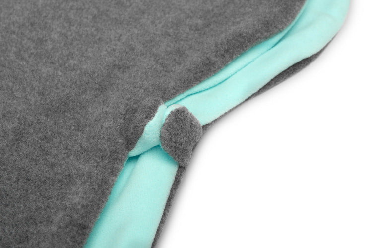 Пончо Grey Melange / Turquoise --- BebeMama