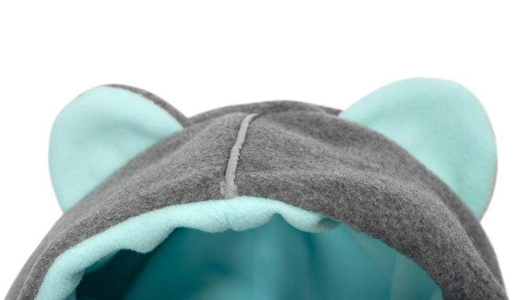 Пончо Grey Melange / Turquoise --- BebeMama