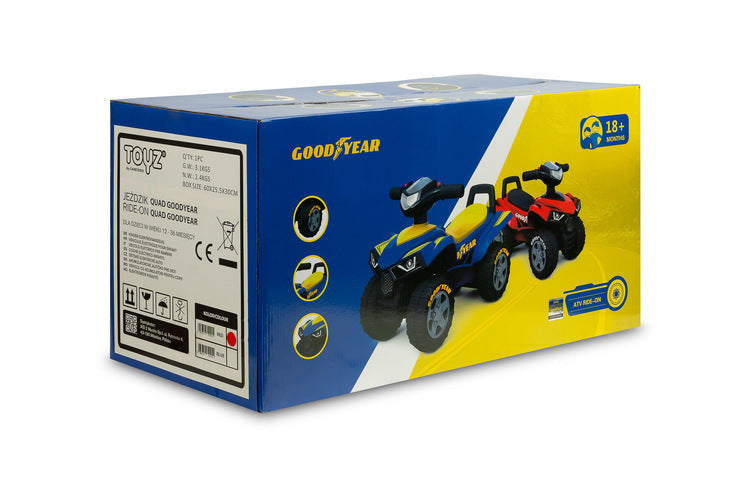 Кола Ride-Оn Quad Gооdyear Червен Caretero Toyz