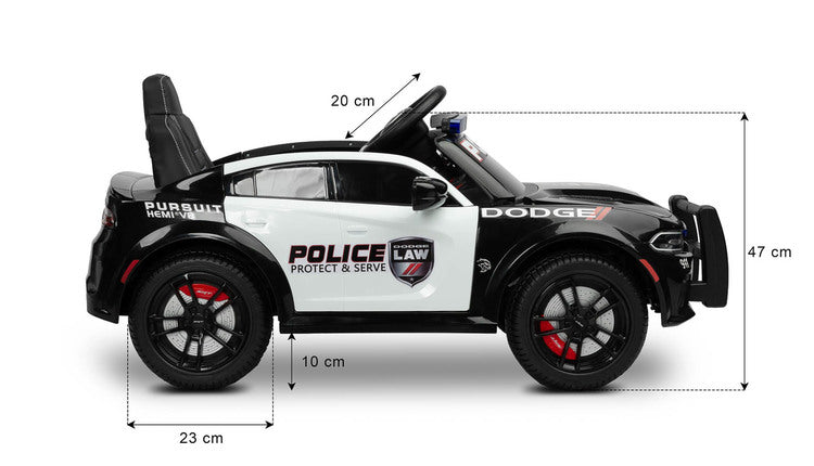 Mașină cu baterii Dodge Charger Police White Caretero Toyz