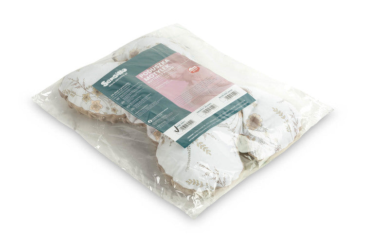 Pernă cu fluturi 26X35 broderie maro