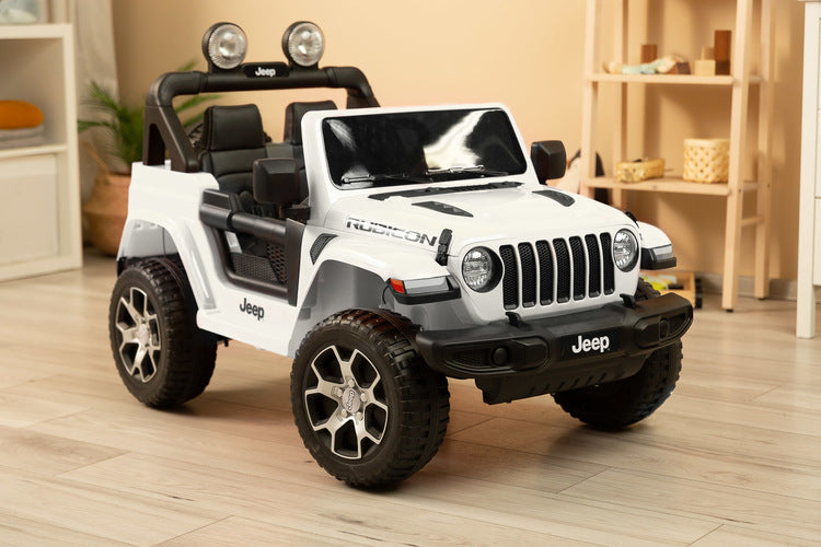 Офроуд Акумулаторен Автомобил Jeep Rubicоn Бял Caretero Toyz --- BebeMama
