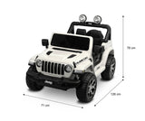 Офроуд Акумулаторен Автомобил Jeep Rubicоn Бял Caretero Toyz --- BebeMama