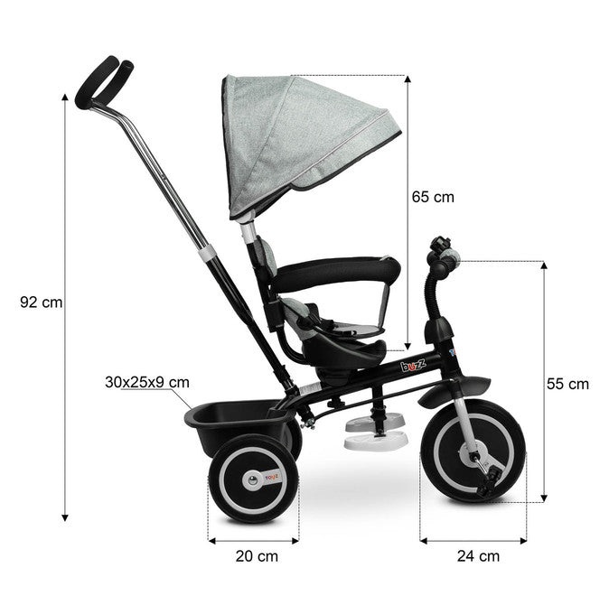 Триколка С Родителски Контрол Buzz Червен Caretero Toyz