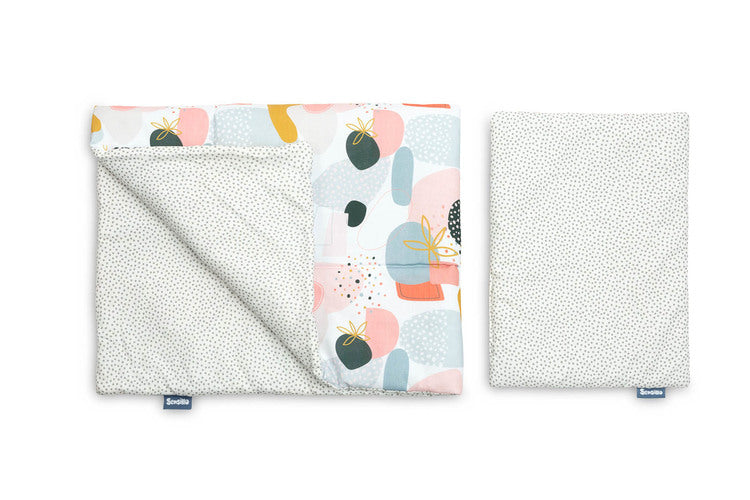 Памучен Комплект За Кошара Abstraction Dots Grey --- BebeMama