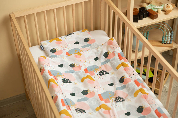 Памучен Комплект За Кошара Abstraction Dots Grey --- BebeMama