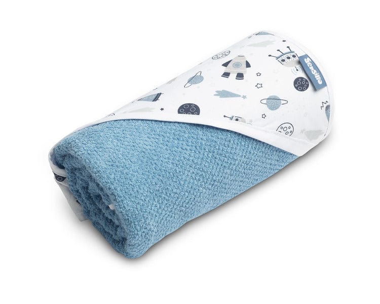 Prosop de baie cu glugă din denim