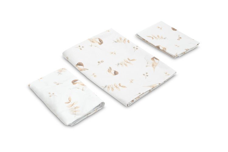 Спално Бельо От Два Елемента + Чаршаф Sparrow 100X135 См --- BebeMama