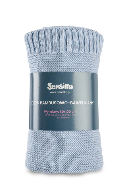 Одеяло От Бамбук И Памук – Бебешко Синьо 80X100 --- BebeMama