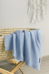 Одеяло От Бамбук И Памук – Бебешко Синьо 80X100 --- BebeMama