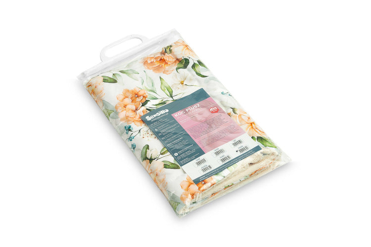 Плюшено Одеяло - Божур 80Х100 --- BebeMama