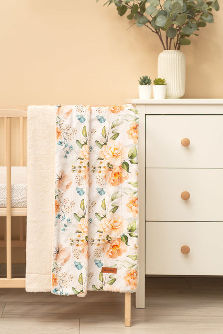 Плюшено Одеяло - Божур 80Х100 --- BebeMama