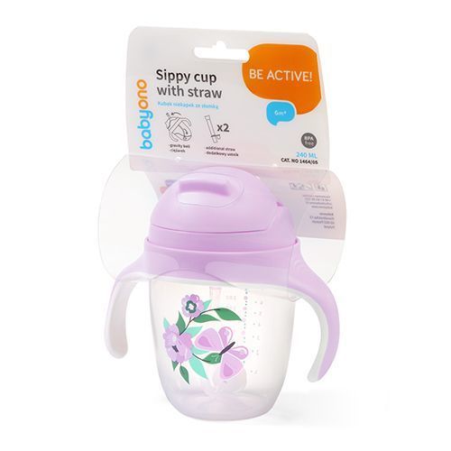 Cană Sippy cu Pai Mov