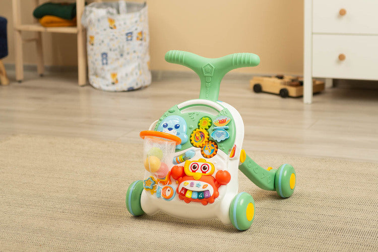 Premergător pentru bebeluși 2 în 1 Spark Green Caretero Toyz