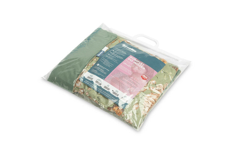 Кадифен Комплект За Количка – Square Green --- BebeMama