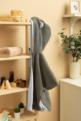 Пончо - Grey Melange / Бял --- BebeMama