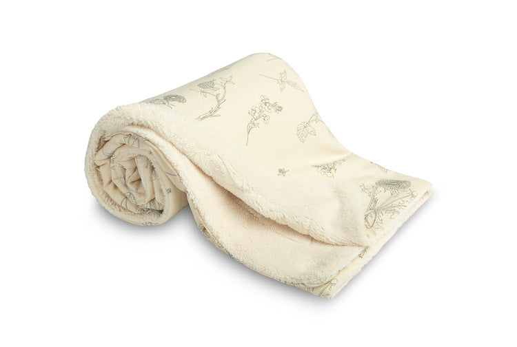Еко Одеяло 80Х100 Цветя Плюш --- BebeMama