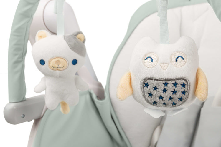 Столче За Хранене И Електрическа Люлка 2В1 Индиго Light Grey Caretero --- BebeMama