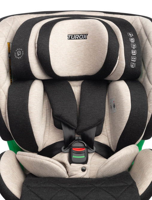 Столче За Кола Turox I-Размер 0-36Кг Beige Caretero --- BebeMama