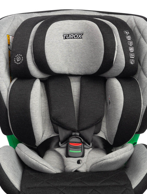 Столче За Кола Turox I-Размер 0-36Кг Grey Caretero --- BebeMama