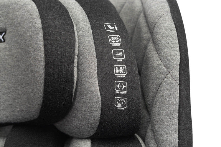 Scaun auto Turox i-Size IsoFix 0-36Kg Grafit Caretero