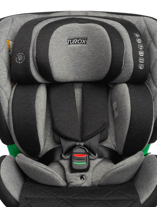 Scaun auto Turox i-Size IsoFix 0-36Kg Grafit Caretero