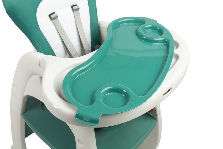 Столче За Хранене 2В1 + Маса Homee Зелен Caretero --- BebeMama