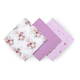 Bambusz Pelenka 3 db Lila 70x70