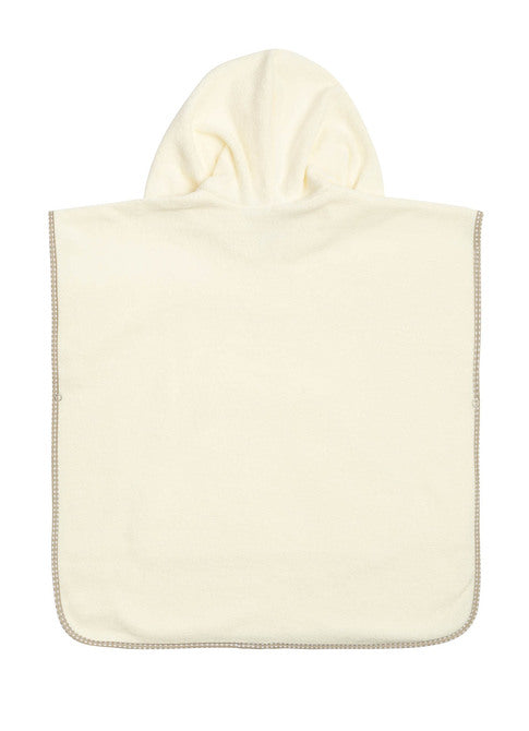 Poncho de baie ecru