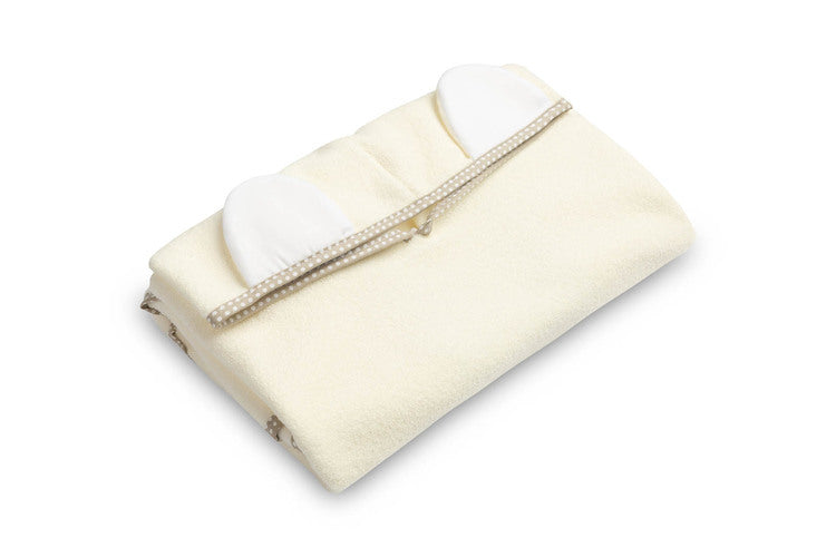 Poncho de baie ecru